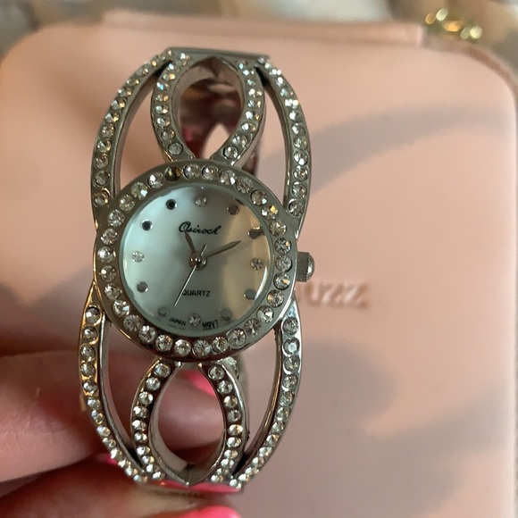 Asiroch quartz watch silver with rhinestones - Picture 2 of 4
